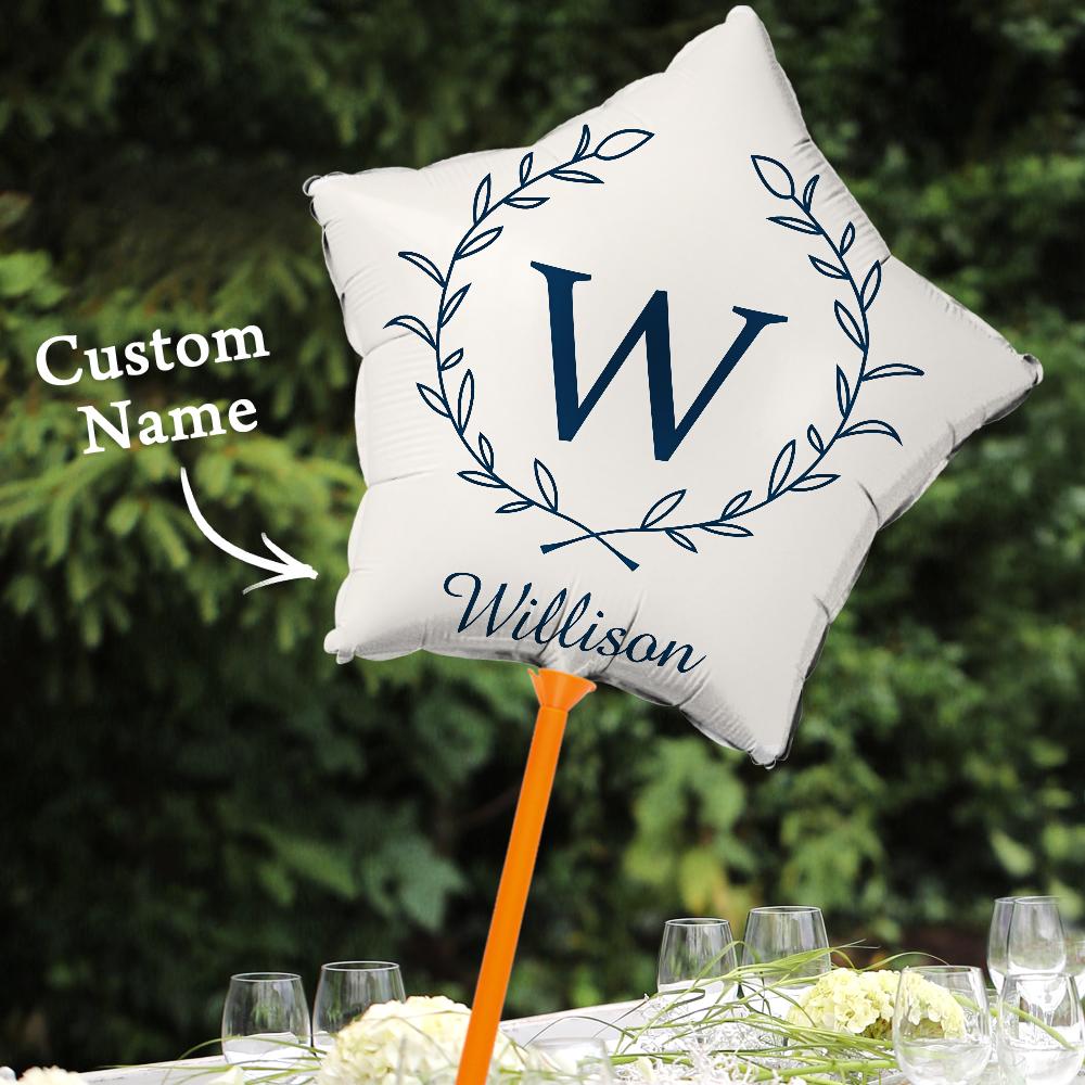 Personalized Name Floral Balloons for Engagement Wedding Anniversary Party Decoration
