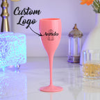 unique champagne toasting flutes birthday bachelorette bridal favors her close up