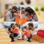 Personalized Alphabet Ceramic Dish Plate Custom Printed Photo Dinner Plate Tableware