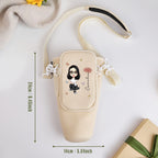Personalized Cartoon Birth Flower Waterproof Bottle Carrier Bag for 40oz Stanley Tumbler Gift for Her