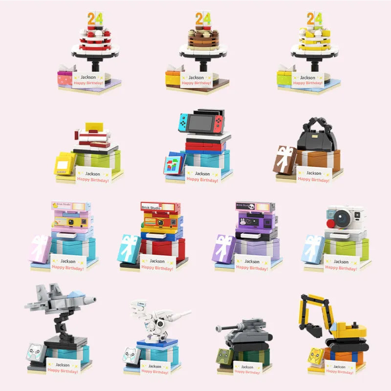 Full-body Custom 1 Person Brick Figures with Photo and Name Best Birthday Gift for Him