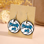 Personalized Volleyball Earrings with Name and Number Earrings Gift for Volleyball Lover
