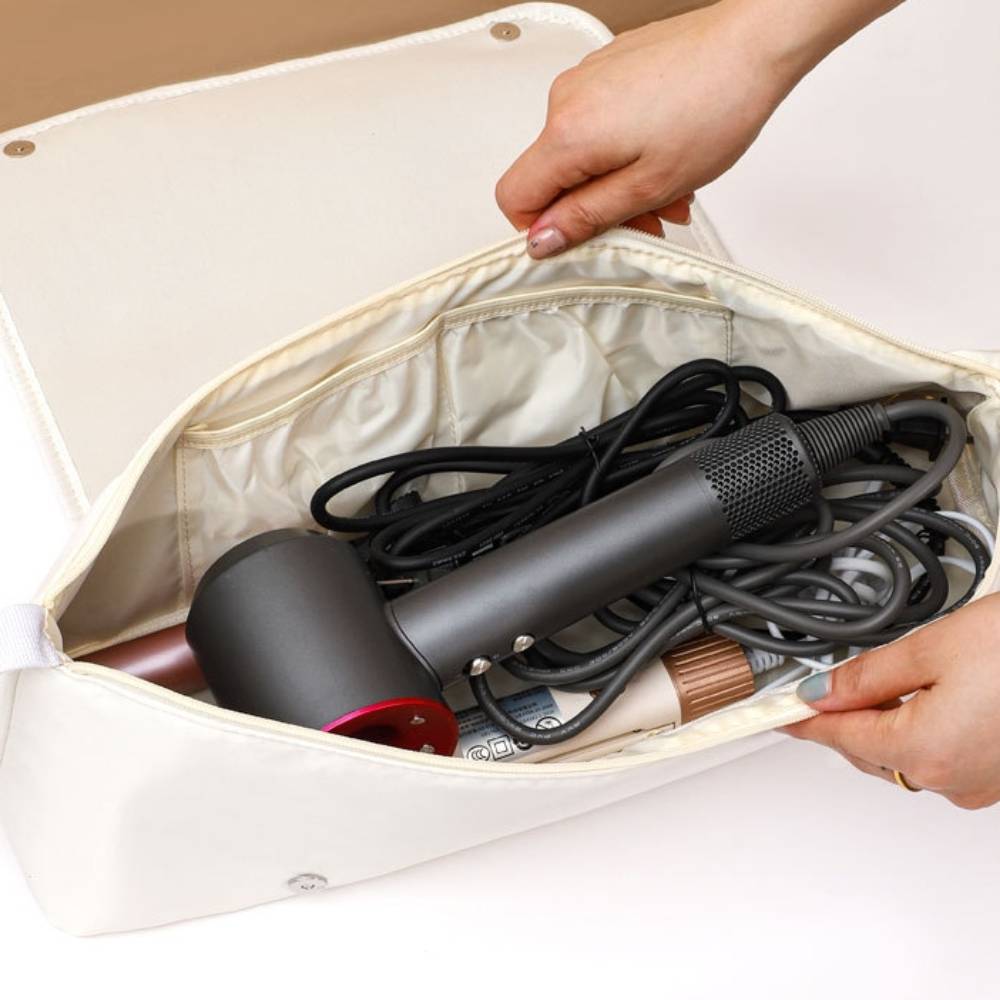 Personalized Birth Flower Heating Rod Storage Bag Waterproof Hairdressing Tool Kit Travel Accessories Gift for Her