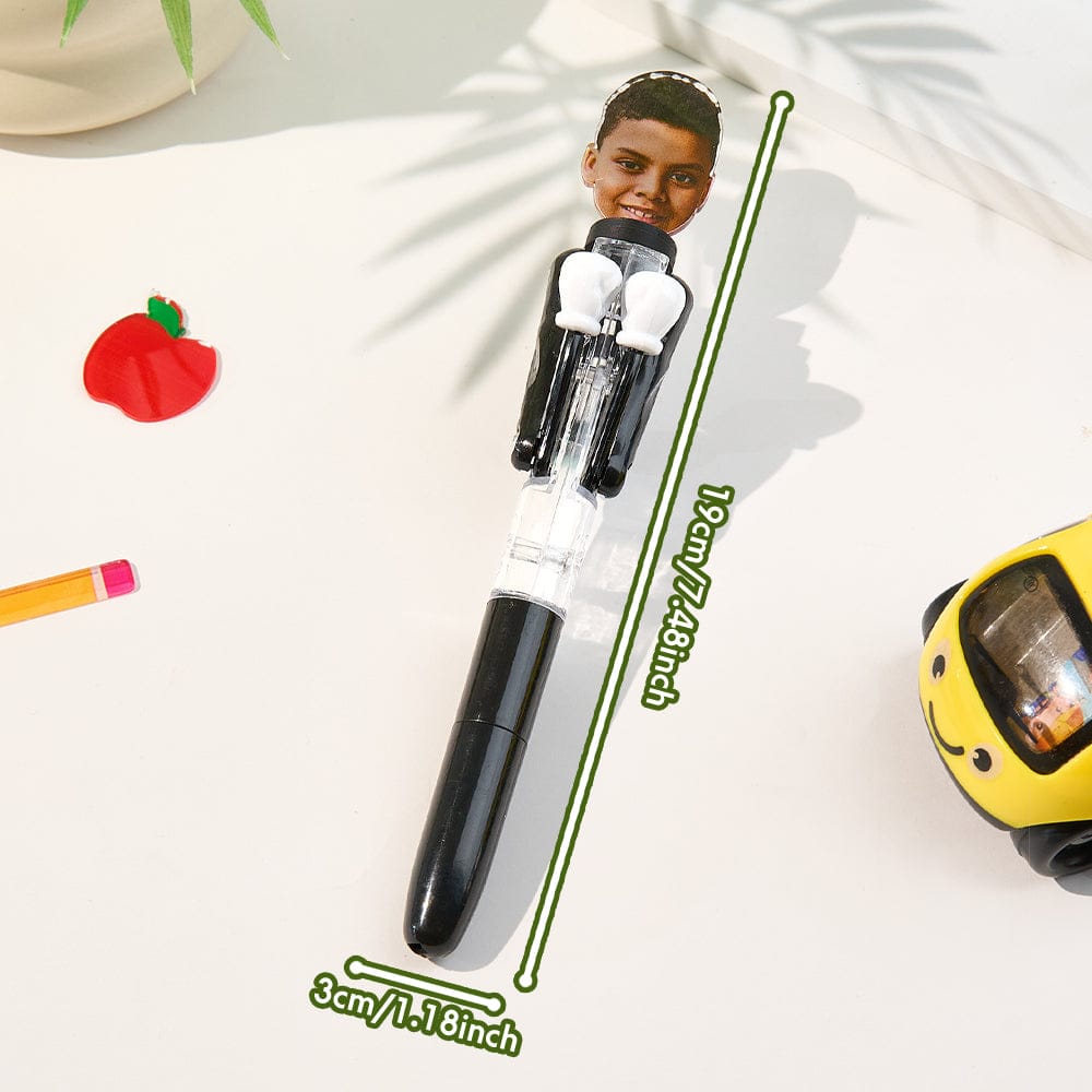 Personalized Boxing Pen with Face Creative Interactive Stress Relief Pen Funny Gift for Kids