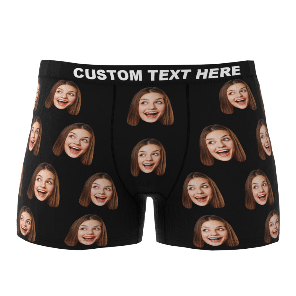 personalized face photo soft stretch comfort boxer shorts gift for boyfriend