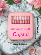 Custom Name Crochet Kit PU Leather Tool Bag - Personalized Organizer