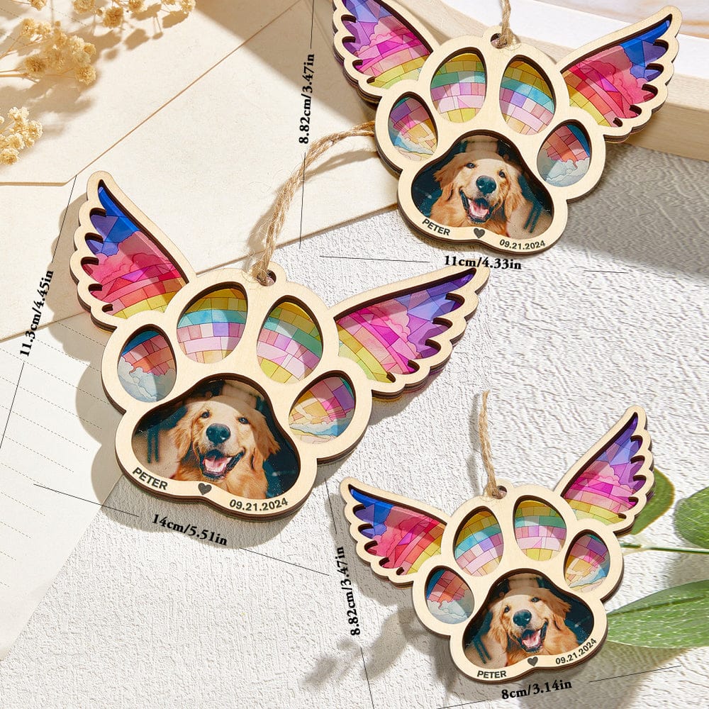 suncatcher ornament personalized photo loss of dog gift window hanging keepsake photo preview twenty three