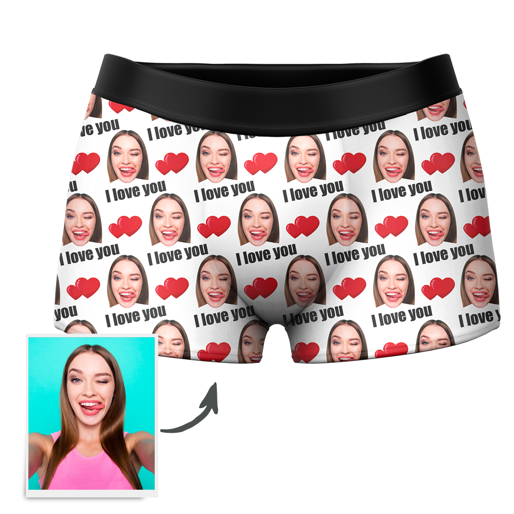 boxer shorts personalized face photo funny romantic gift for boyfriend
