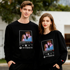 Custom embroidered pattern audio track hoodie comfortable fit trendy fashion for music lover