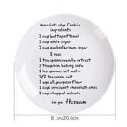 Dropshipping Chocolate Chip Cookies Ingredients Plates Custom Name Round Dinner Plates
