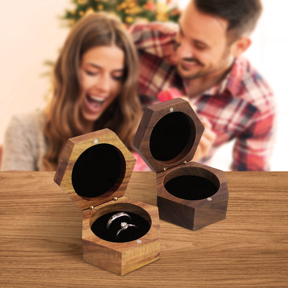 personalized six styles customized hexagon wooden jewelry box wedding display
