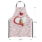 Personalized Heart Photo Apron Pink Love Valentine Apron