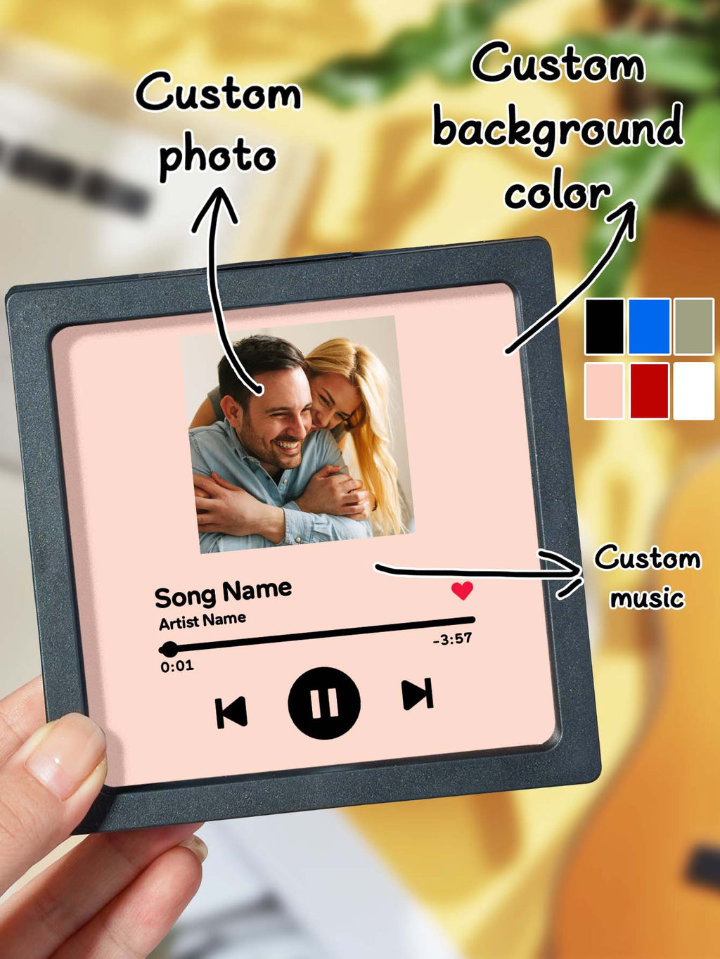 Personalized Photo Music Fridge Magnet for Unique Home Decor