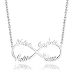 Custom Infinity Name Necklace with Four Names - S925 Silver