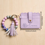 wallet daily carry custom birth flower gift for daughter custom detail