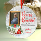 ornament acrylic personalized photo with name remembrance decor