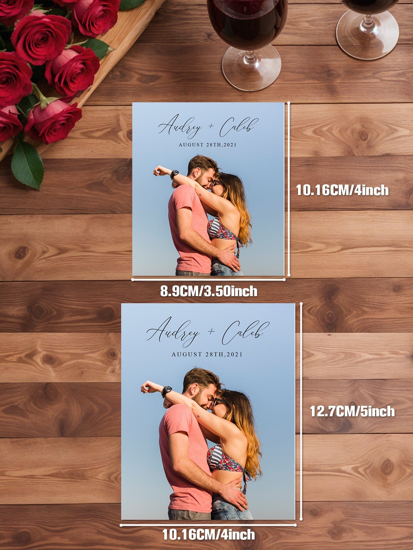 Custom Photo & Text Wine Bottle Sticker – Birthday Housewarming & Party Gift