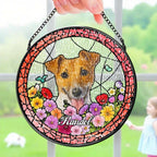 Love Feels Close Again Suncatcher Ornament Window Memorial Gift for Loss of Dog B