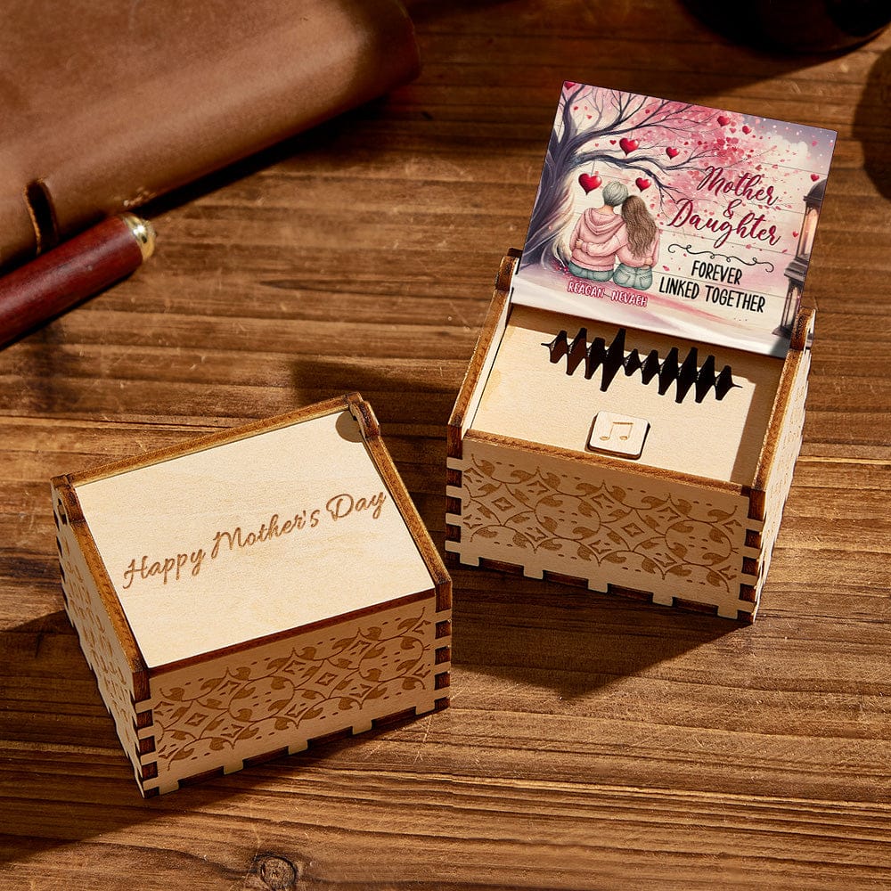 Personalized Wooden Music Box Custom Music Box Gift for Mother