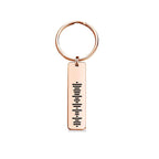 Single Side Engraved Stainless Steel Scannable Code Music Keychain