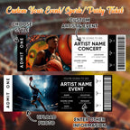 Personalized Photo & Text Custom Concert Ticket Keepsake – Memory Card for Special Moments