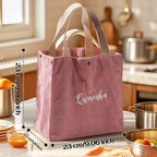 lunch bag custom name back to school gift for daughter front view