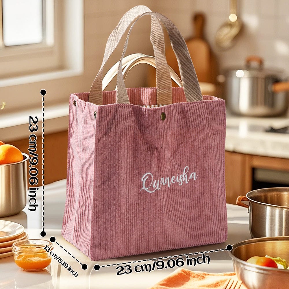 lunch bag custom name back to school gift for daughter front view