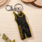 Personalized Name Wrestling Singlet Keychain Birthday Tournament Gift for Wrestler Coach