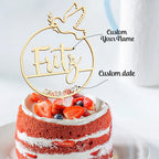 Custom Name Cake Topper Personalized Dove Wooden Cake Decoration