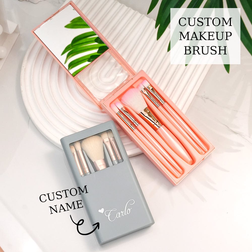 Personalized Engraved Makeup Brush Set – Customizable Beauty Essentials for Flawless Application
