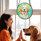 personalized design loss of dog gift suncatcher ornament window hanging keepsake close detail
