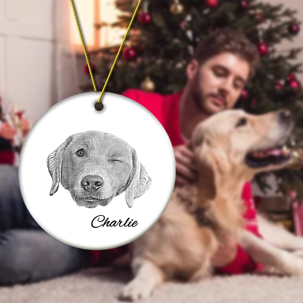 Ornament Personalized Photo and Name Christmas Sympathy Gift for Loss of Dog