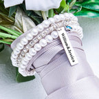 personalized something blue bouquet charm something blue bride add display
