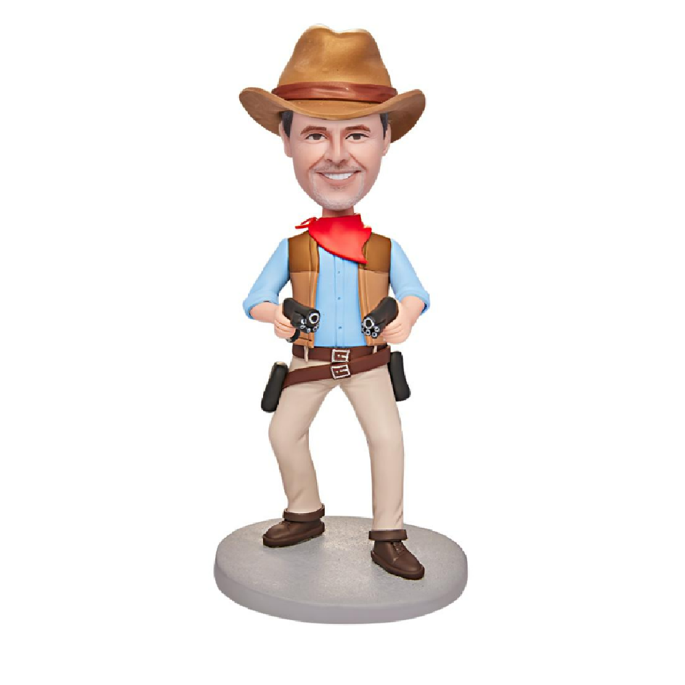 personalized bobblehead capture moment miniature bobblehead keepsake character west cowboy bobblehead display