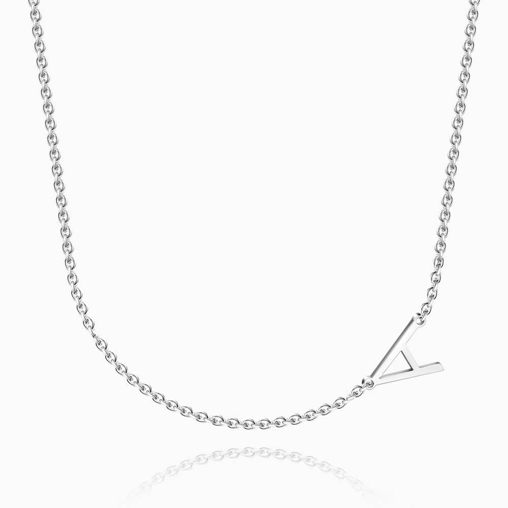Custom Initial Letter Necklace S925 Silver