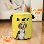 Personalized Pet Portrait Storage Basket Toy Laundry Basket Birthday Gift for Pet Lover