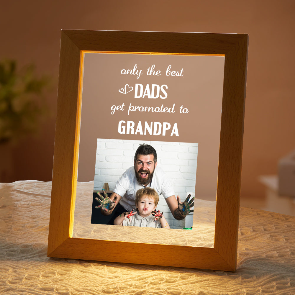 promoted to grandpa night light memory keepsake for grandpa
