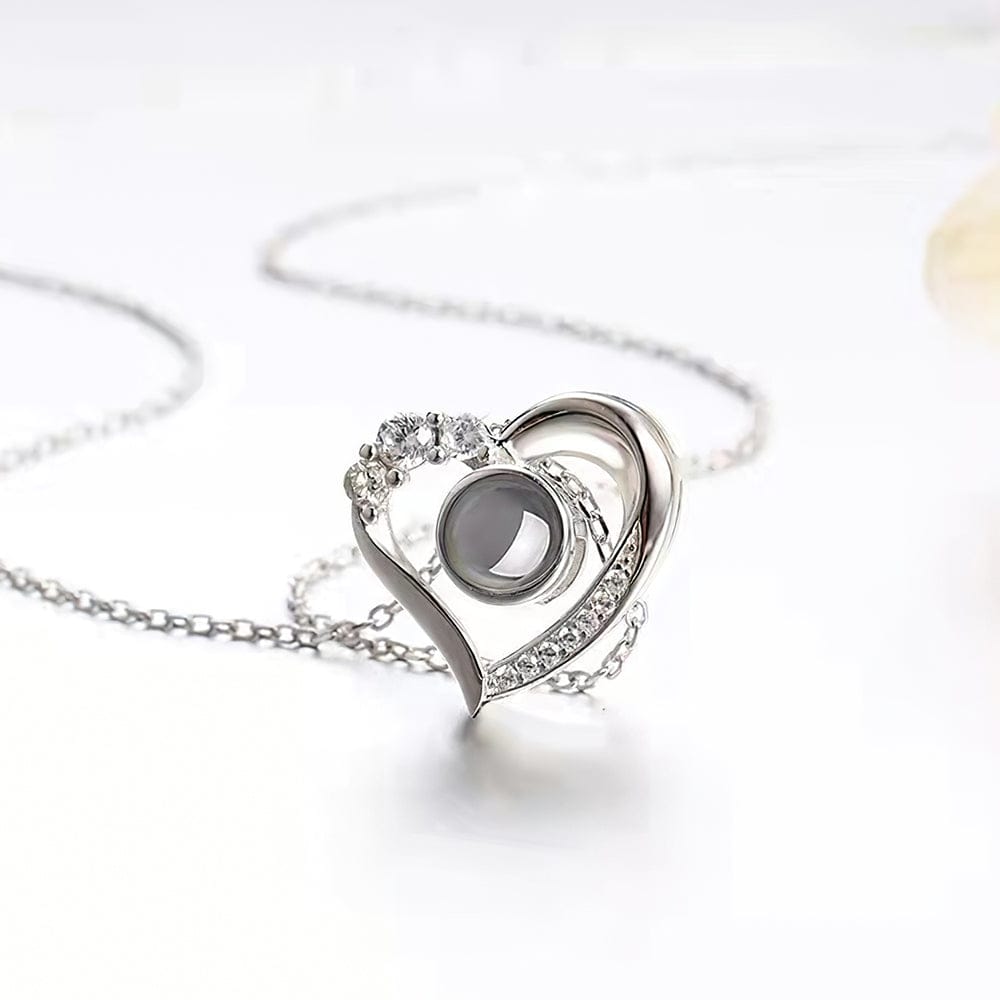gifts for wife Cherish Every Moment - Personalized Keepsake - Heart Shaped Projection Necklace 925 Sterling Silver - gifts fo