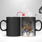 Custom Magic Photo Mug Color Changing Coffee Mug With 2 same Photos