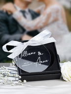 Custom Name Acrylic Ring Holder – Unique Wedding Gift