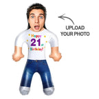 Custom Face Happy Birthday! Blow Up Dolls Funny Inflatable Balloon Custom Air Doll for Party Favors