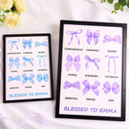 Personalized Bow Wooden Plaque with Biblical Text Birthday Gift for Her