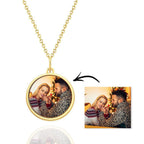 Personalized Circle Photo Necklace Gifts For Couple