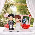 personalized full body customized 2 people duddu brick figures display