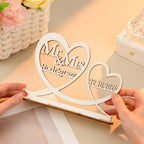 Personalized Couple Name Plaque Engraved Wedding Date Keepsake 1st Year Anniversary Gift for Couple desk decor keepsake
