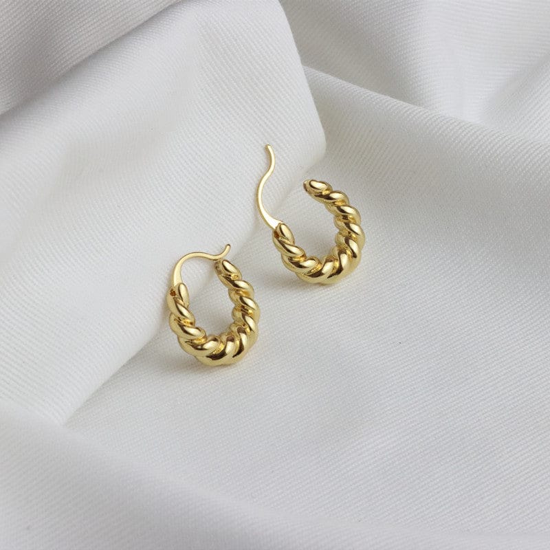 Small Twist Hoop Earrings