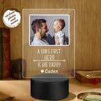 name and photo plaque with base night light father s day gift design custom gift for everyday use