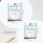 Personalized Name Book Cover with Pocket Book Cover Protector Gift for Book Lover