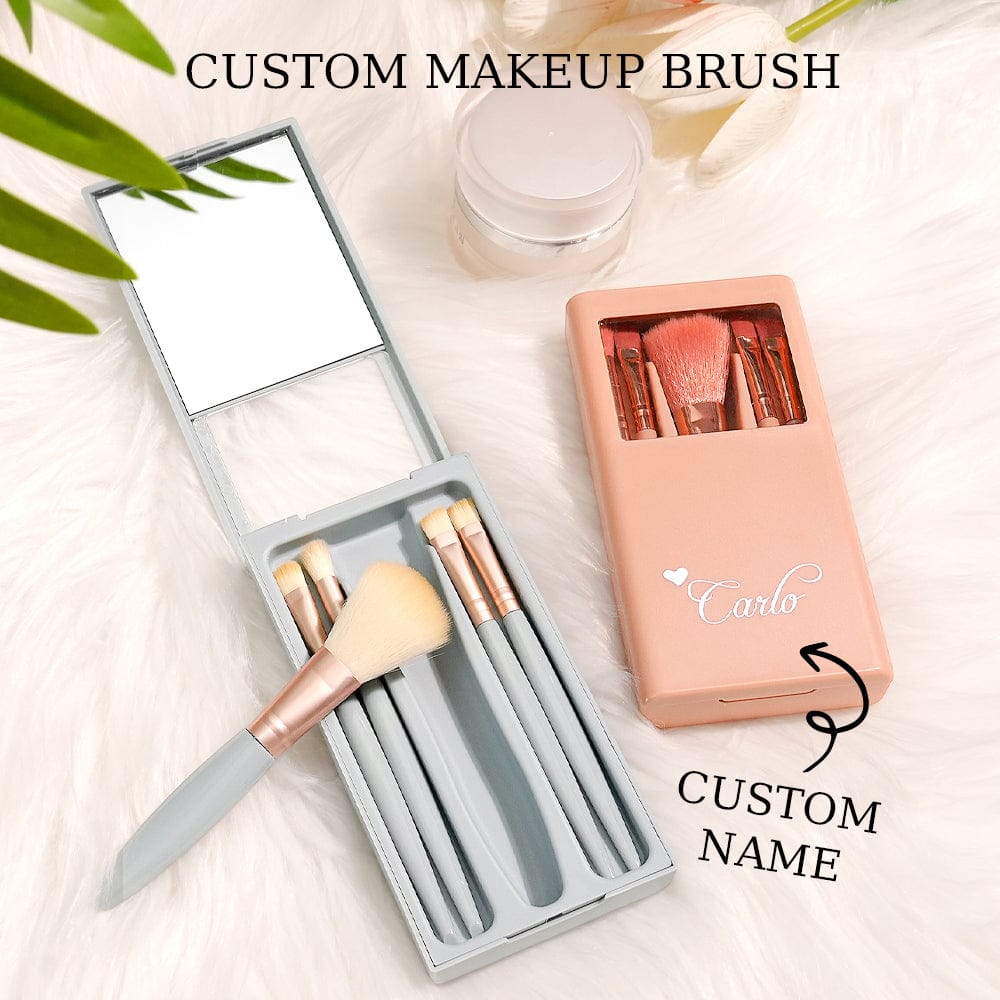 Personalized Engraved Makeup Brush Set – Customizable Beauty Essentials for Flawless Application