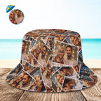 Personalized Photo Bucket hats Summer Beach Sun Cap For Kids and Adults